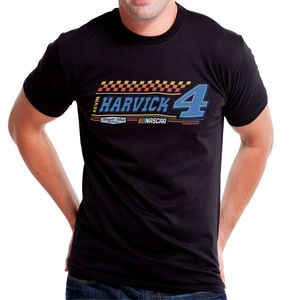 NASCAR Mens Classic Crew Tee - Kevin Harvick - 6 Black by DelSol-1 Pc